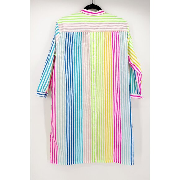 Vilagallo Women's NEON Stripe Shirt Dress - Picture 4 of 9